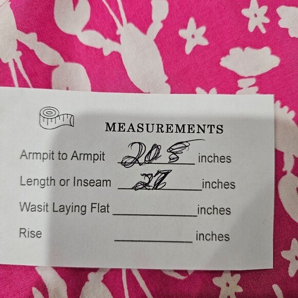 Talbots Size Small Tropical Coastal Embroidered Lobster Rockstar Tunic Top Pink - Picture 8 of 9